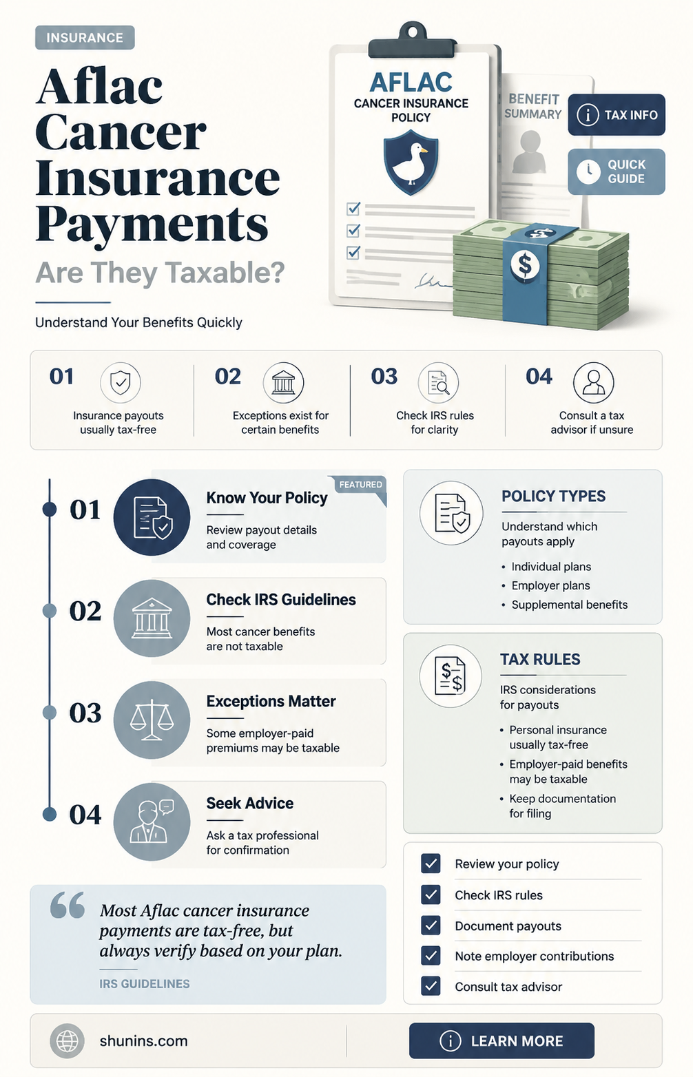 are aflac cancer insurance payments taxable
