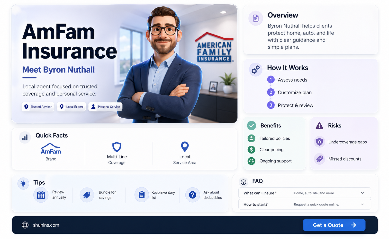am fam insurance byron nuthall