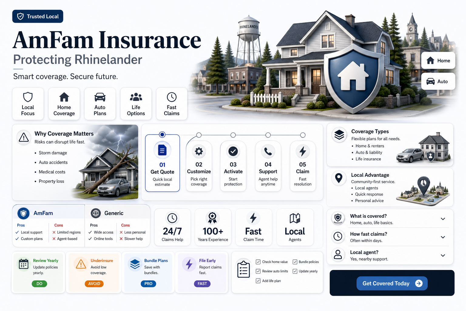 am fam insurance rhinelaner