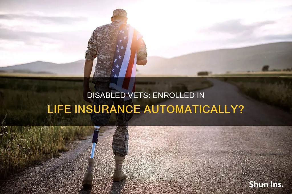 are 100 disabled vets automatically enrolled in life insurance