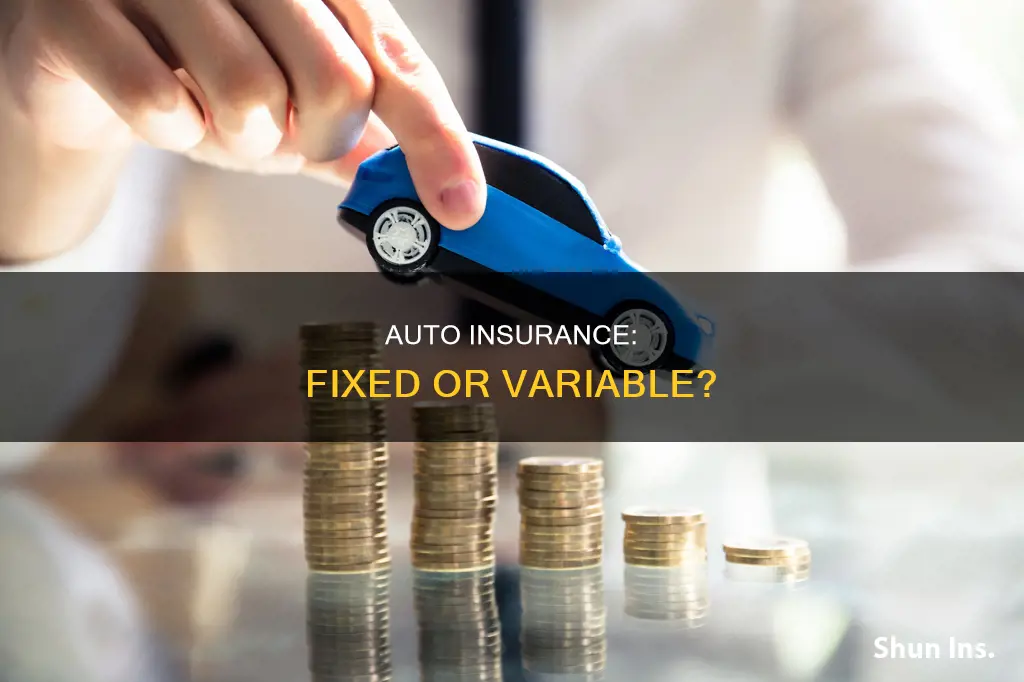 are auto insurance payments fixed or variable expenses