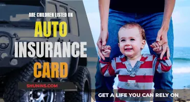 Auto Insurance Cards: Do Children Need Listing?