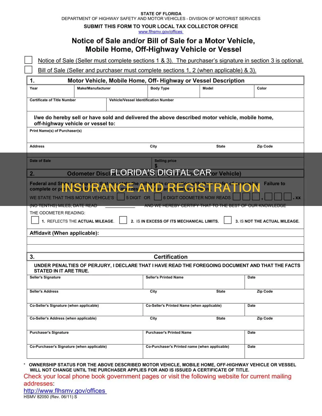 are copies of auto insurance and registration valid in Florida