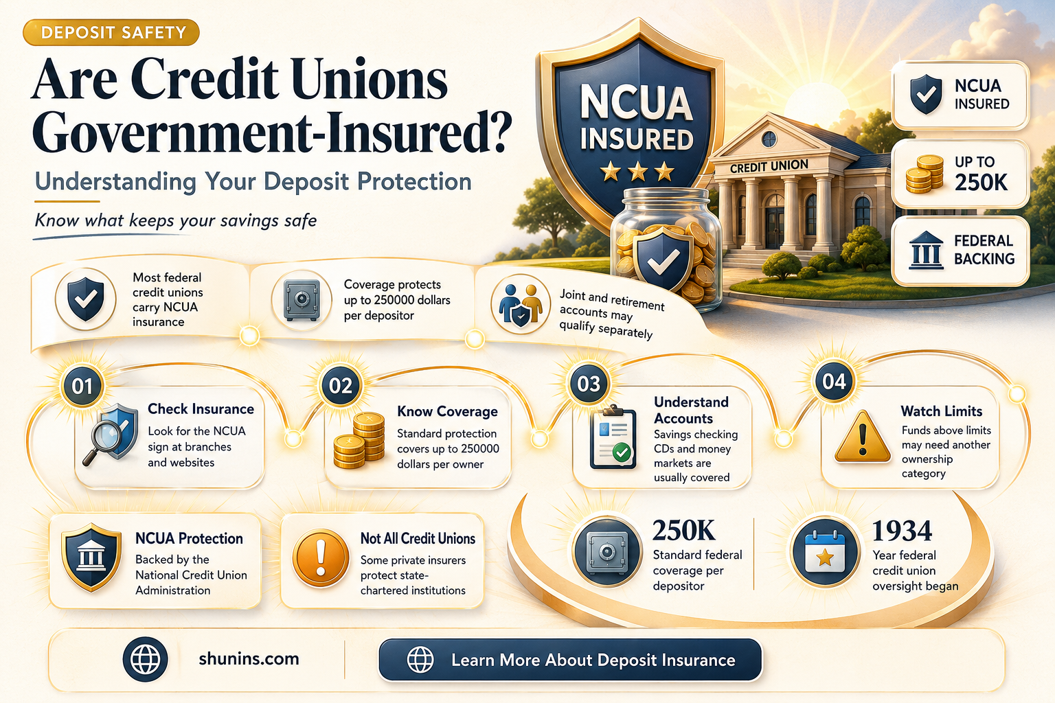 are credit unions insured by the government
