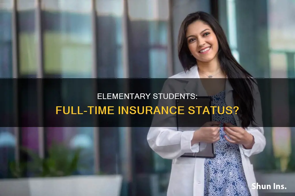 are elementary students considered full time student insurance