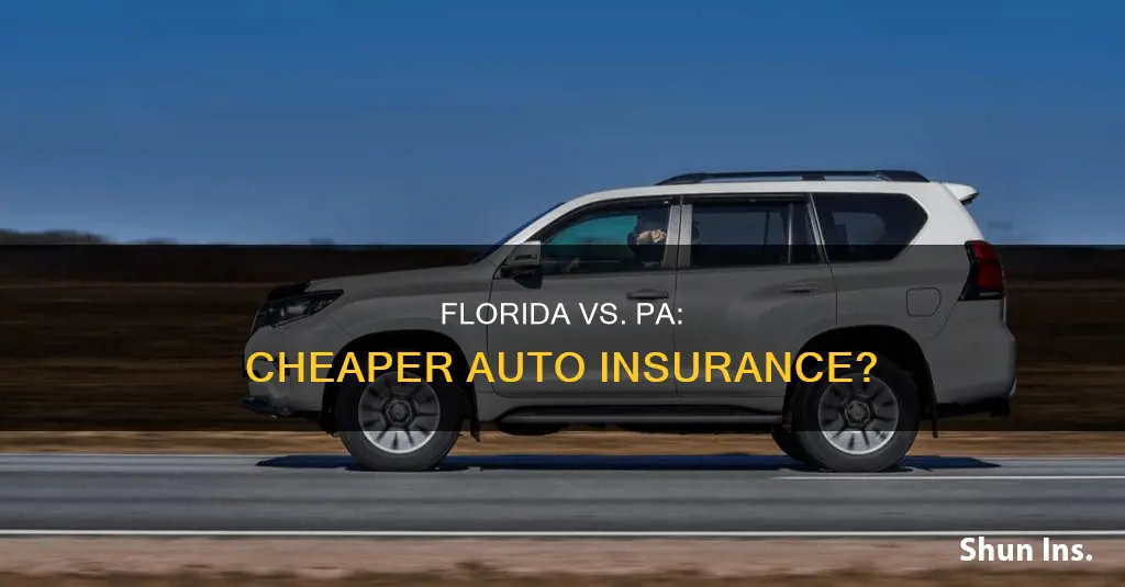 are florida auto insurance rates cheaper than pa