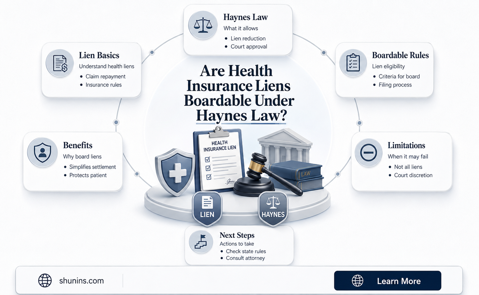 are health insurance liens boardable under haynes