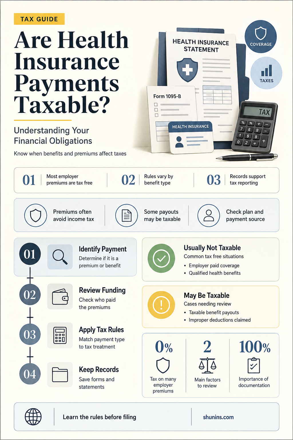 are health insurance payments taxable to the insured