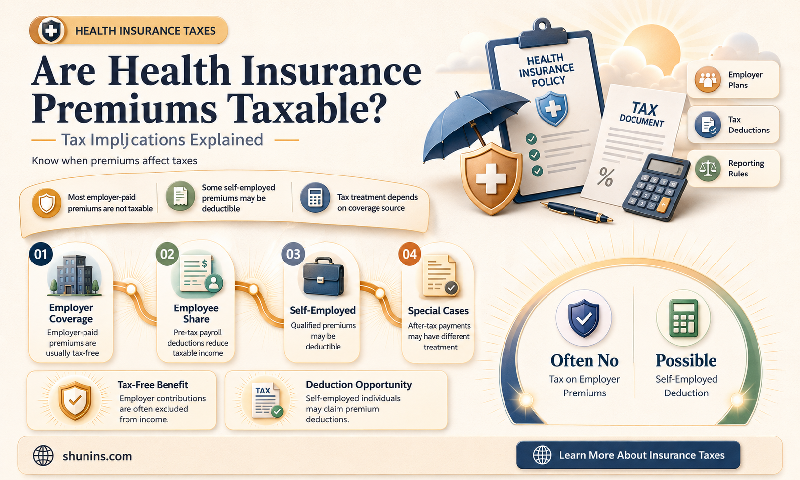 are health insurance preminuam taxable