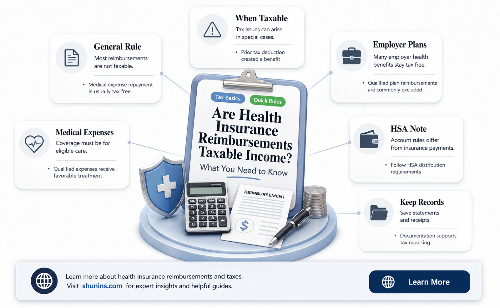 are health insurance reimbursements taxable income