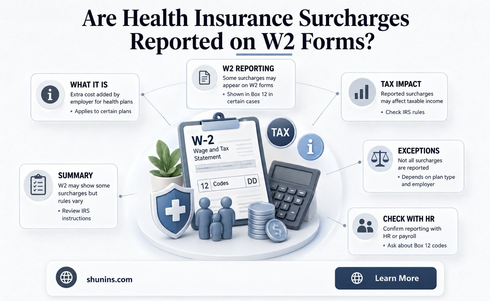 are health insurance surcharge reported on w2