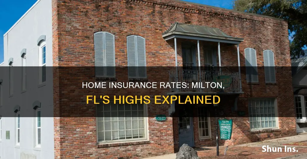 are homeowners insurance rates high in milton fl