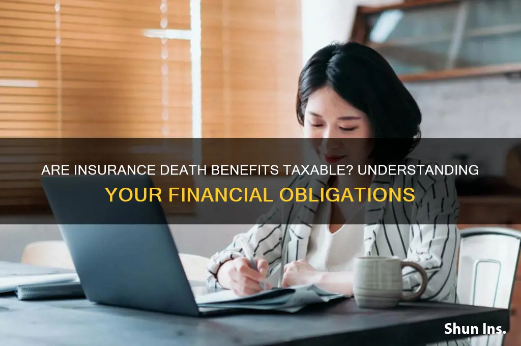 are insurance death benefits taxable