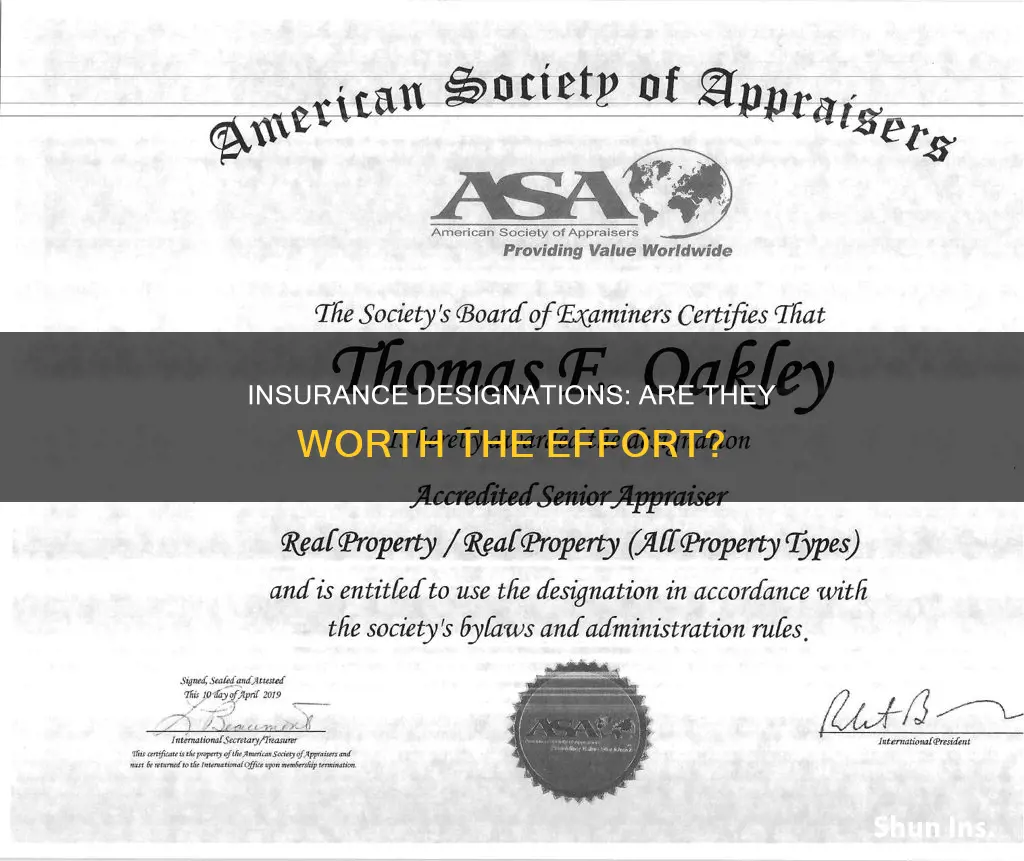 are insurance designations worth it