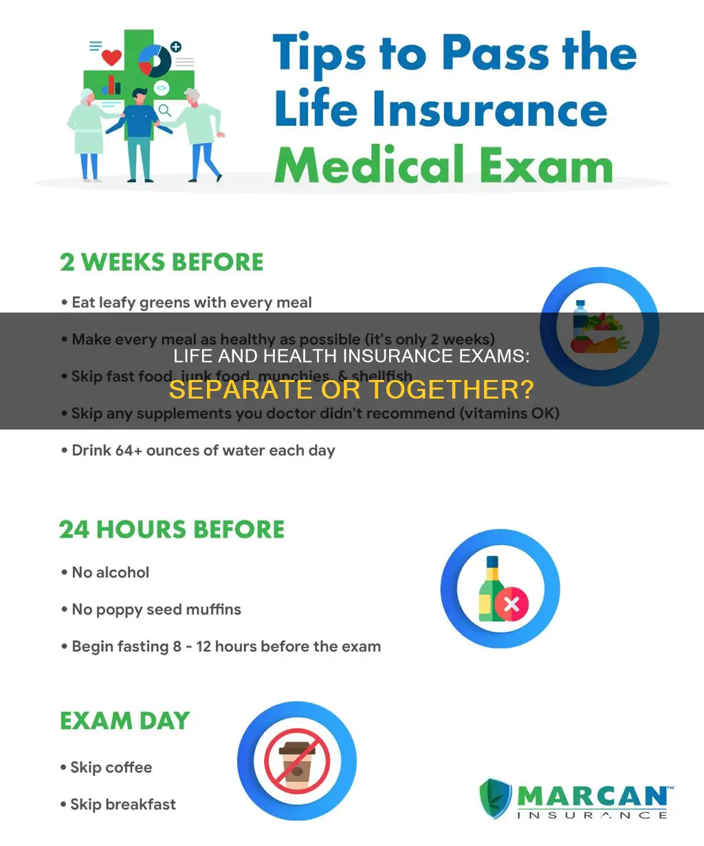 are insurance exams for life and health seperate