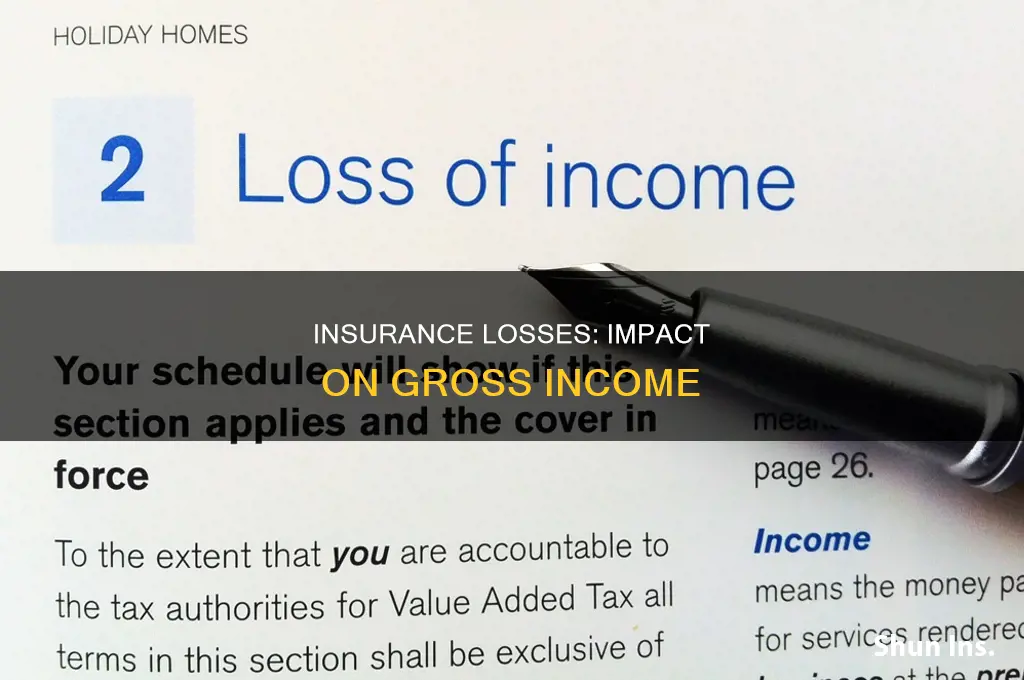 are insurance losses recorded on gross income