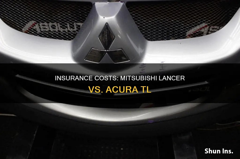 are insurance on mitsubishi lancer and acura tl comparable