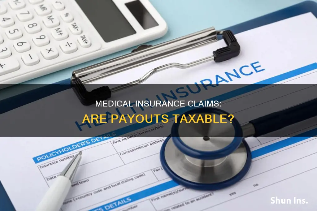 are insurance payouts from a medical claim taxable