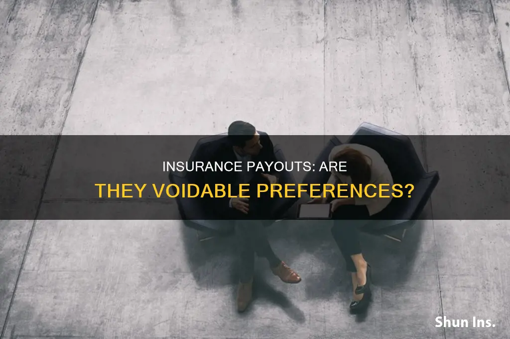 are insurance payouts subject to the voidable preference