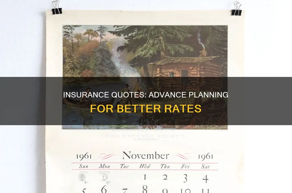 are insurance quotes better in advance
