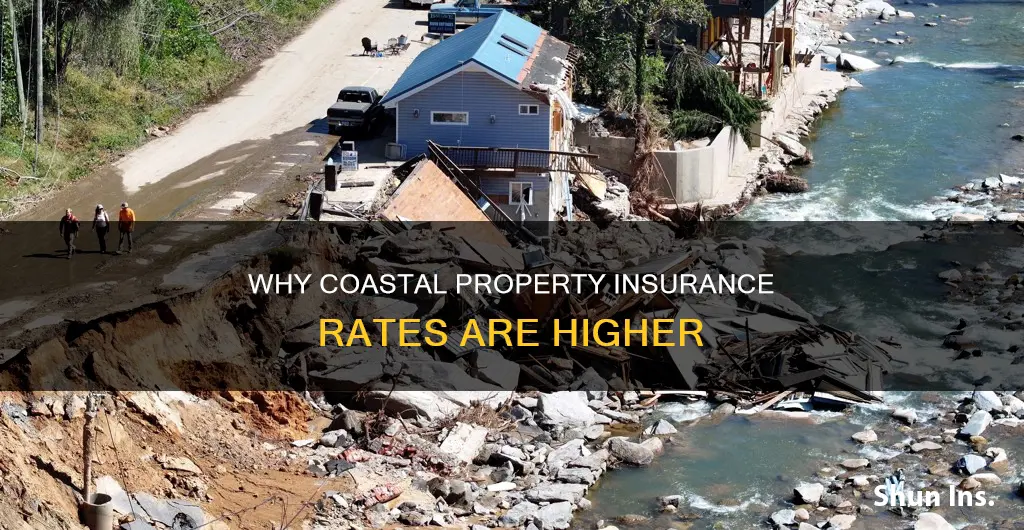are insurance rates higher on coastal property