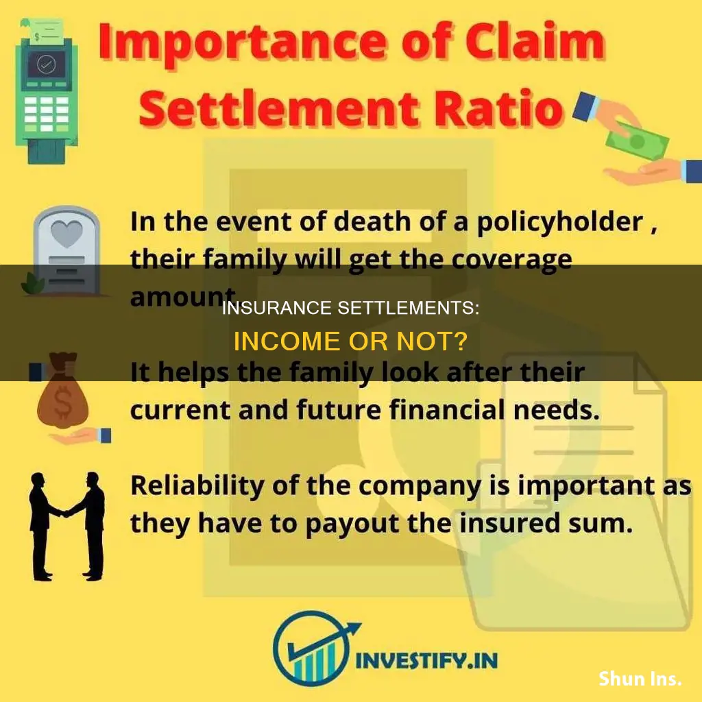 are insurance settlements considered income