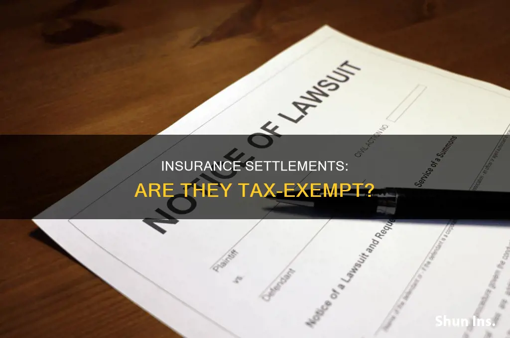 are insurance settlements exempt from