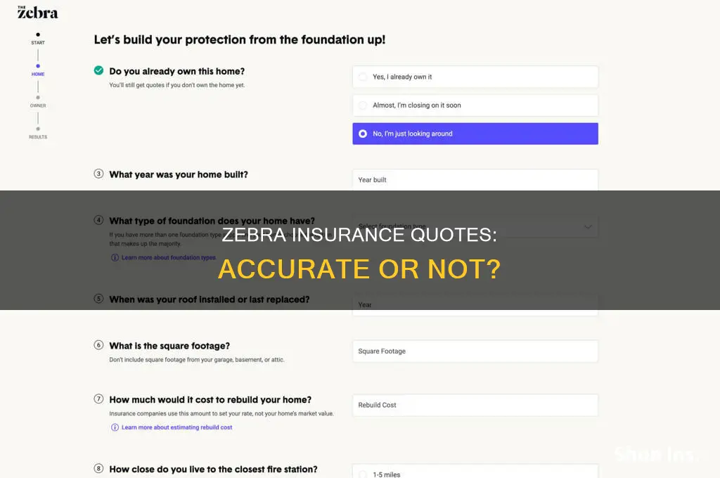 are insurance zebra quotes accurate