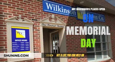 Insurance Offices: Memorial Day Openings