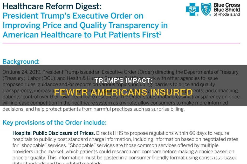 are less americans insured under trump