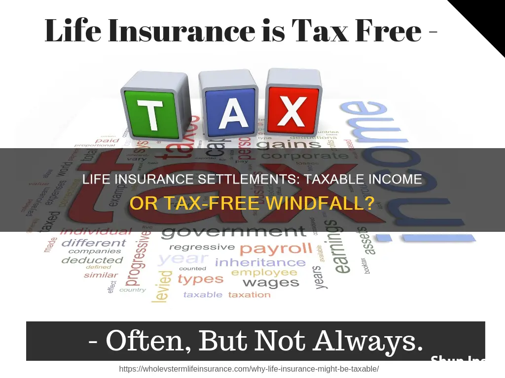 are life insurance settlements taxable income