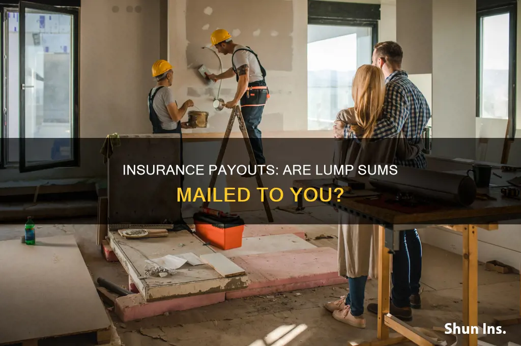 are lump sum insurance payouts mailed