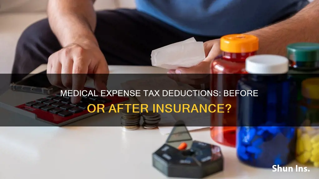 are medical expesnses on taxes before or after insurance