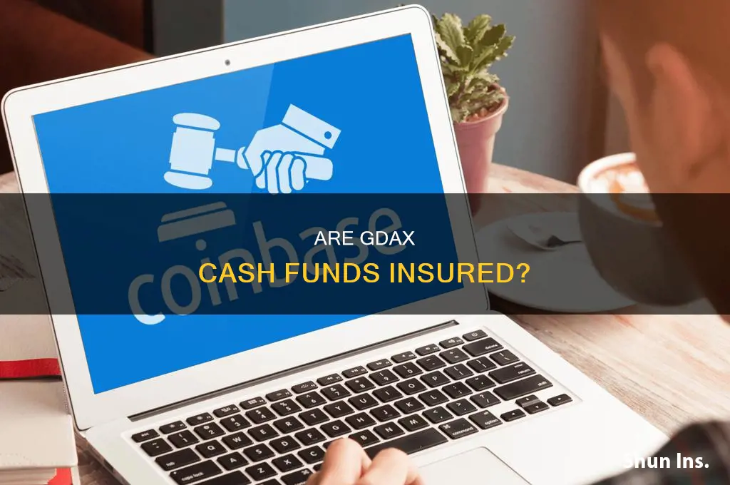 are my cash funds in gdax insured
