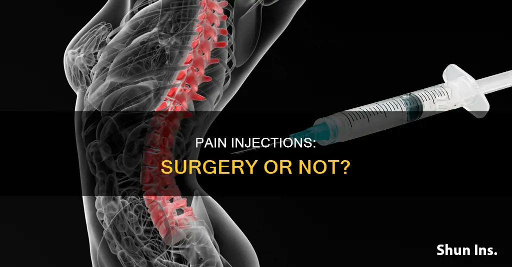 are pain injections considered surgery for insurance