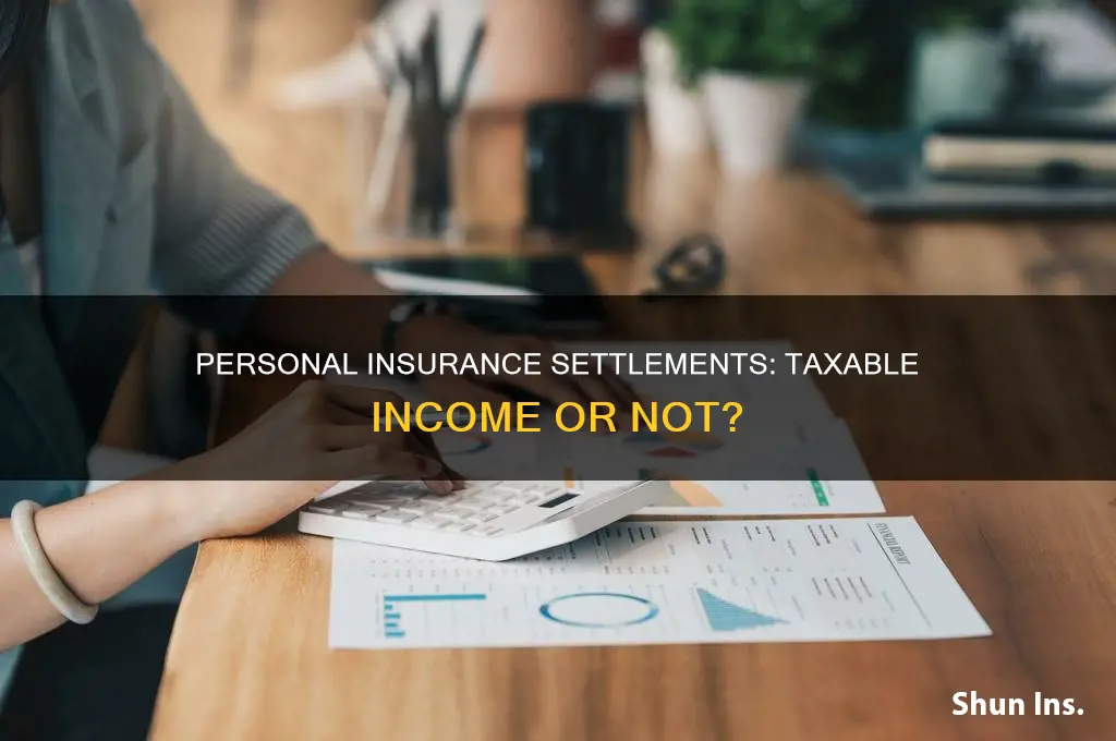 are personal insurance settlements taxable income in the us