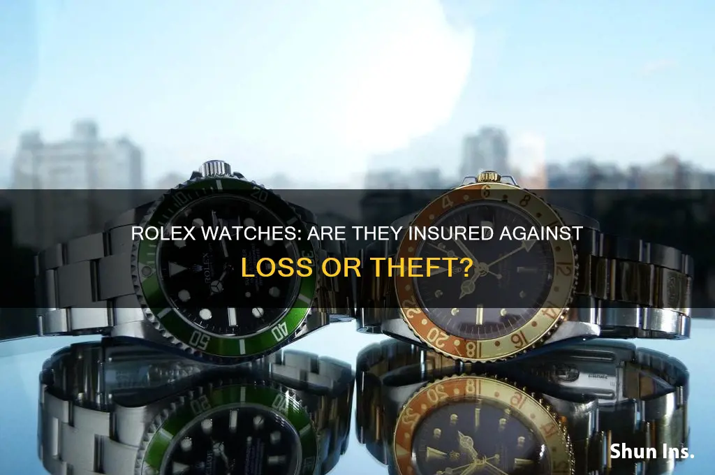 are rolex watches insured