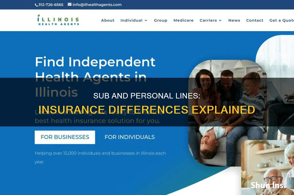 are sub lines and personal lines the same in insurance