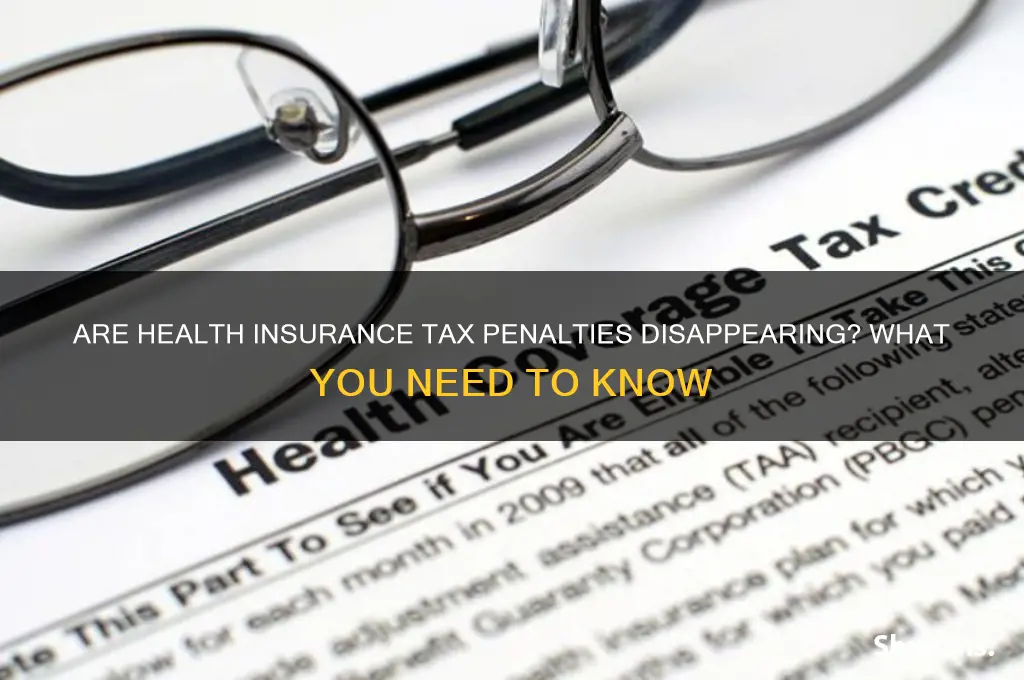 are tax penalties for not having health insurance going away