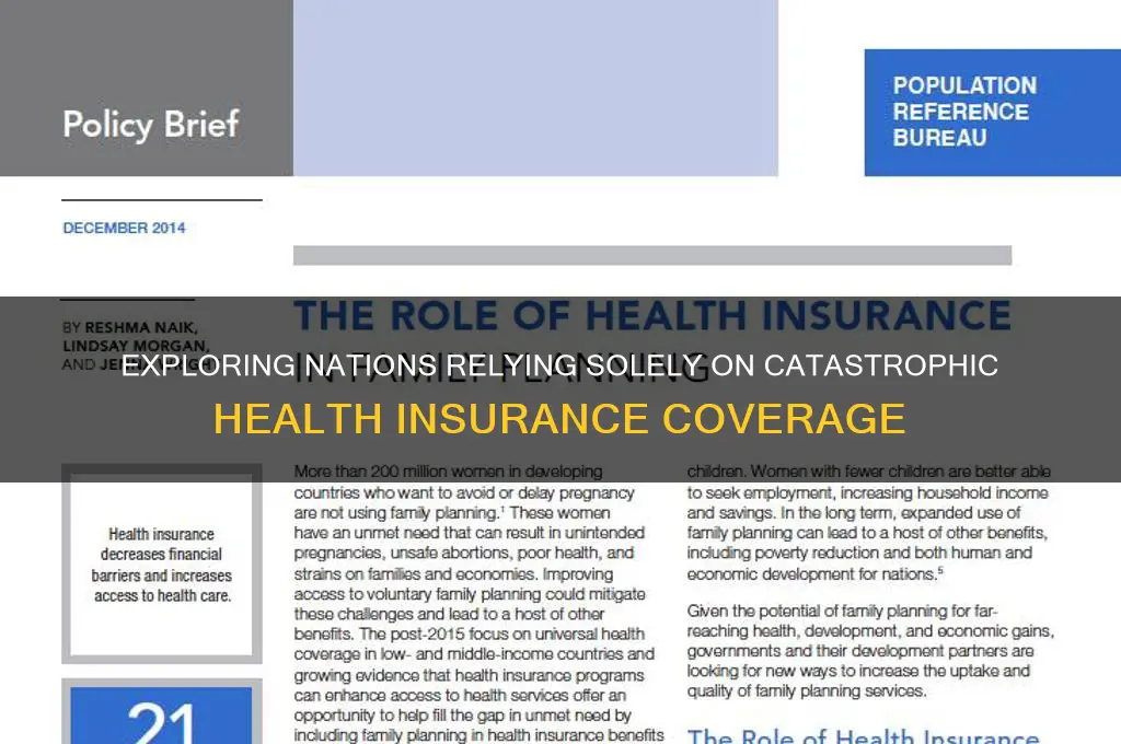 are there any countries with only catastrophic health insurance
