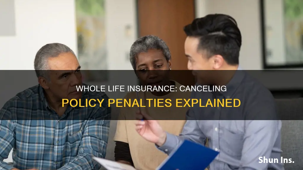 are there any penalty for canceling a whole life insurance