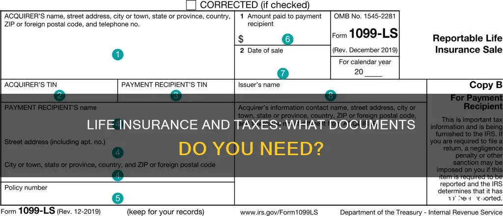 are there any tax documents for having life insurance