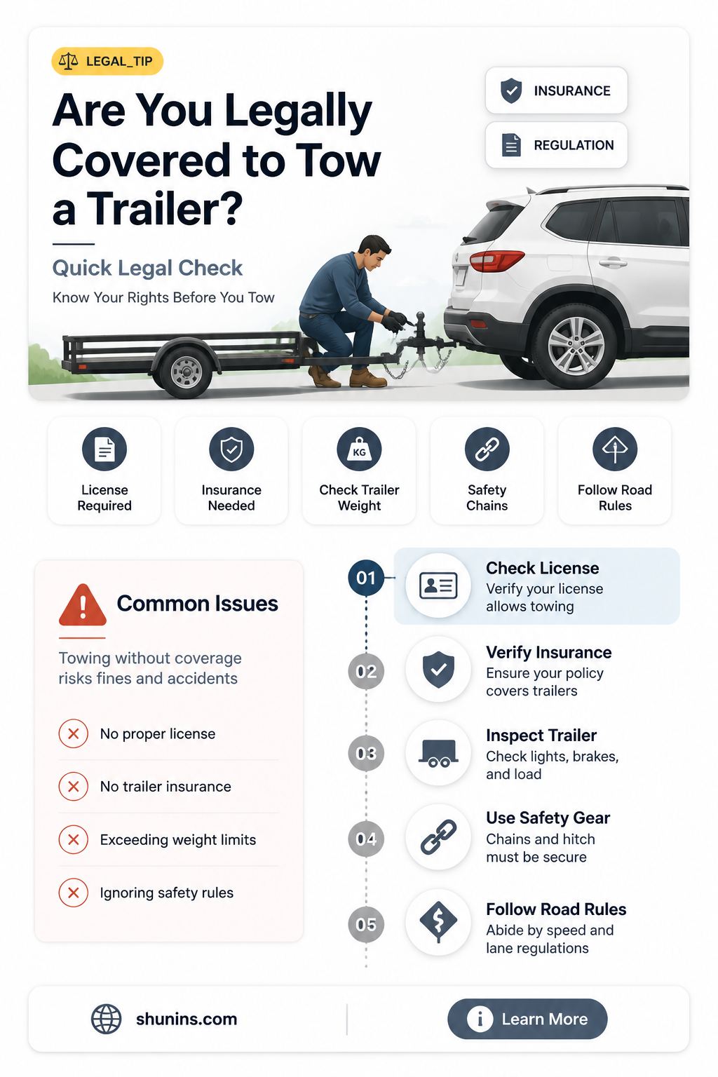 am i insured to tow a trailer