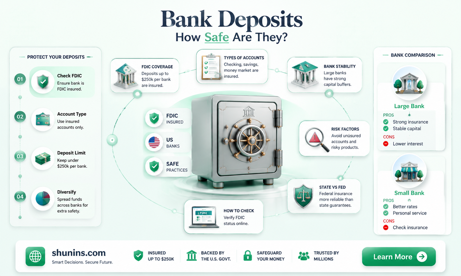 are bank deposits in usa insured or guaranteed