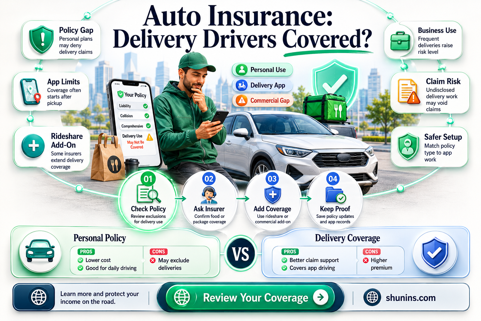 are delivery drivers on employers auto insurance