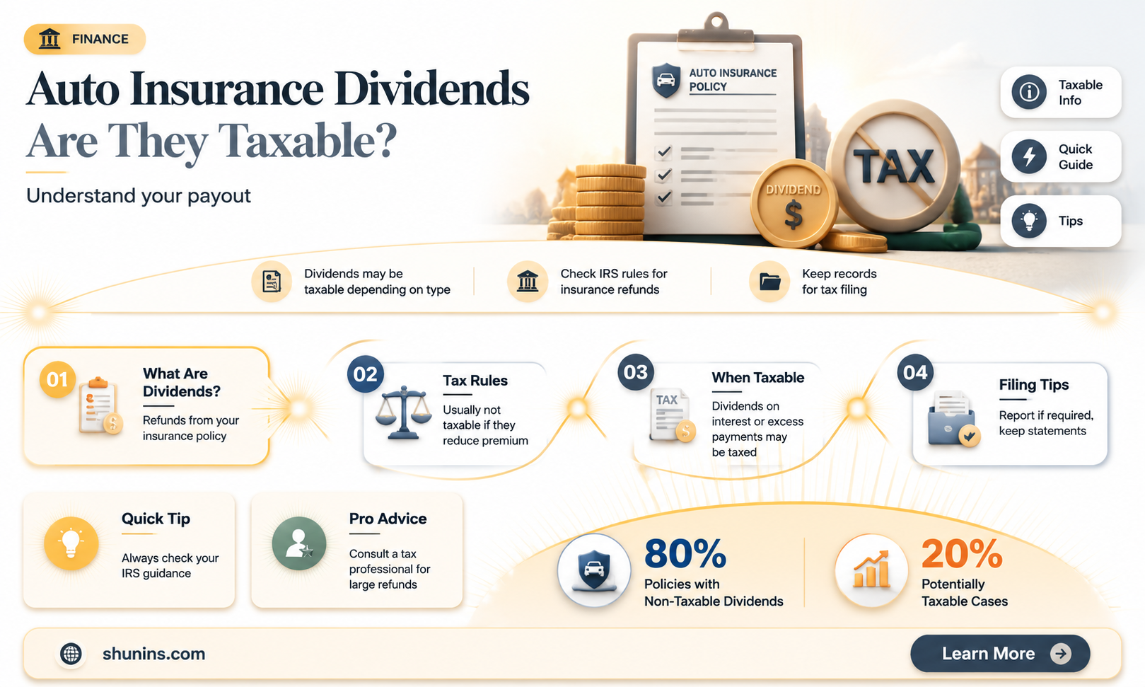 are auto insurance dividends taxable