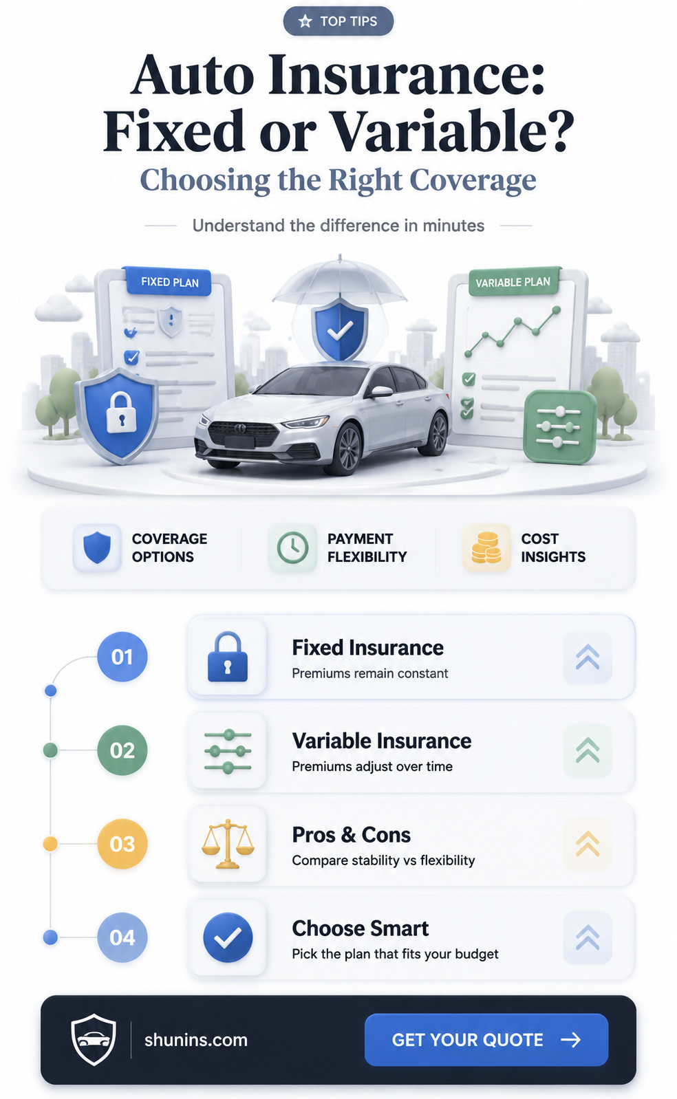 are auto insurance payments fixed or variable expenses