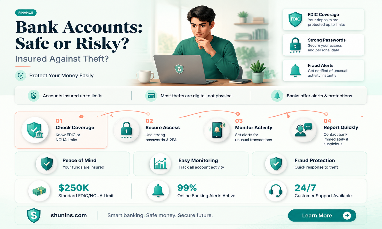 are bank accounts insured against theft