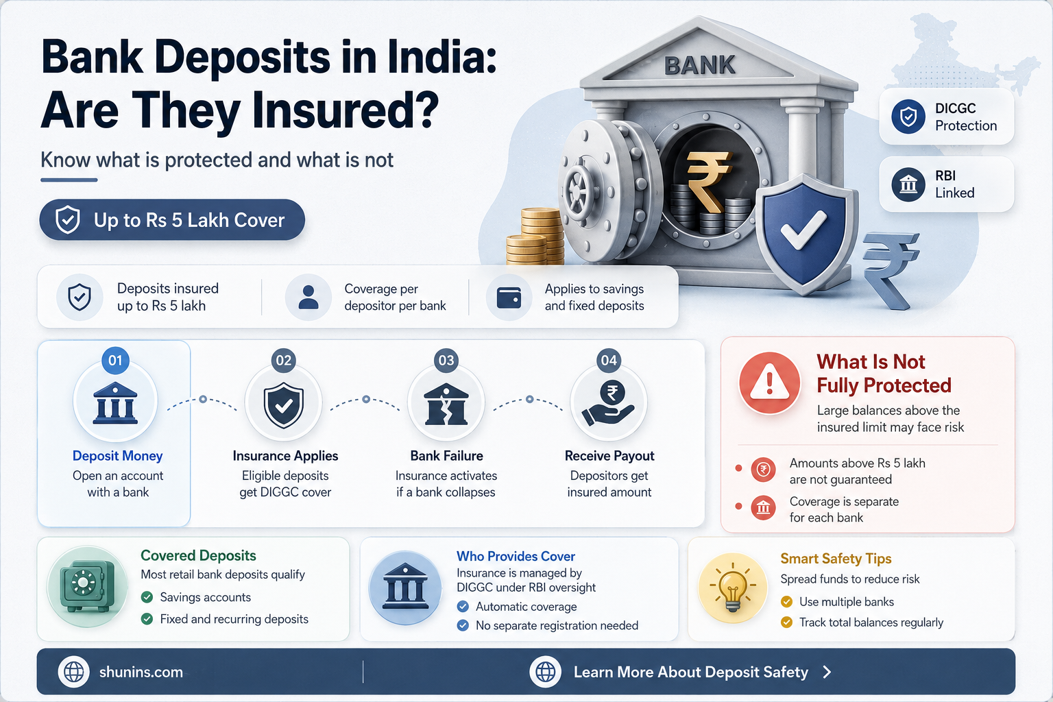 are deposits in indian banks insured
