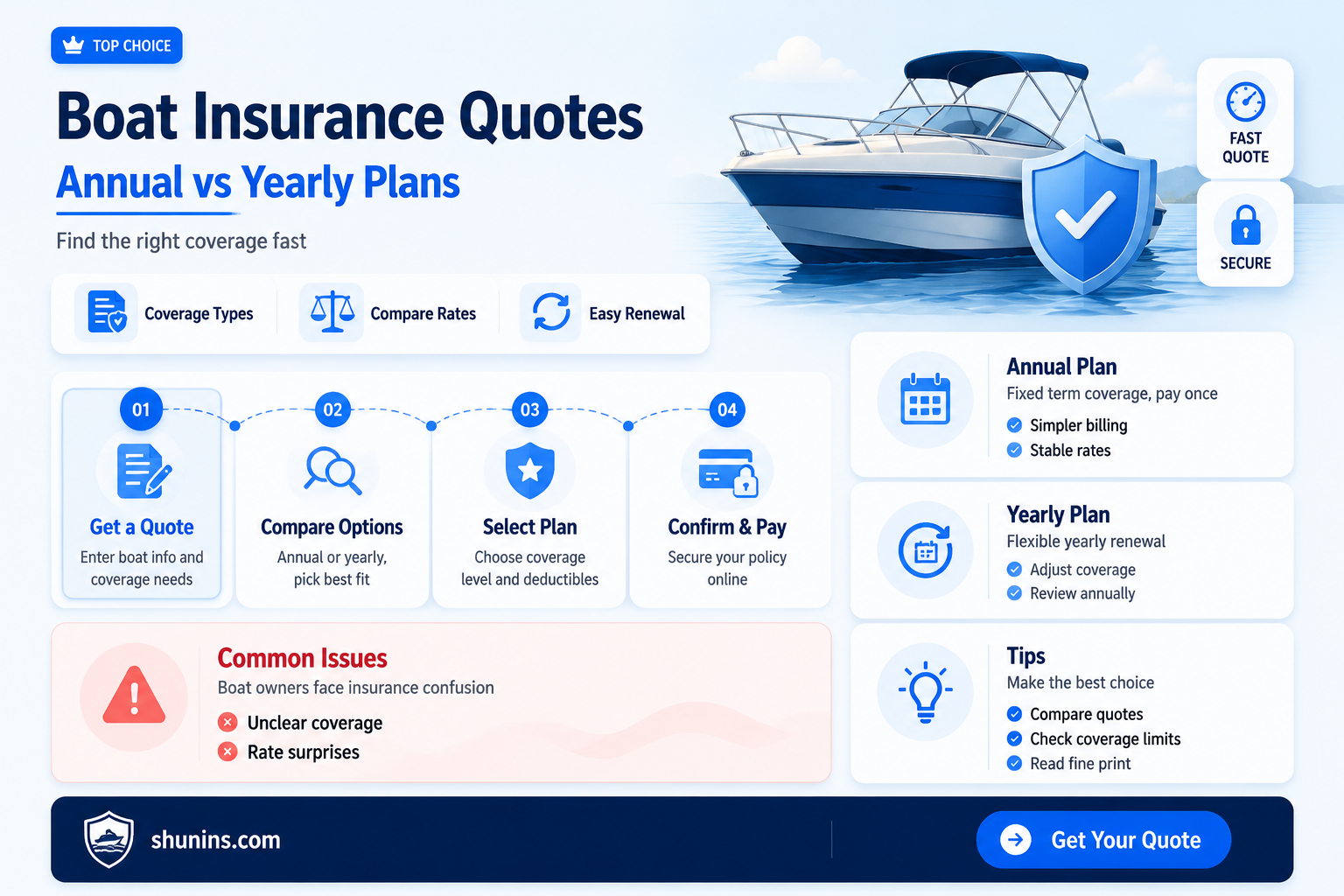 are boat insurance quotes yearly